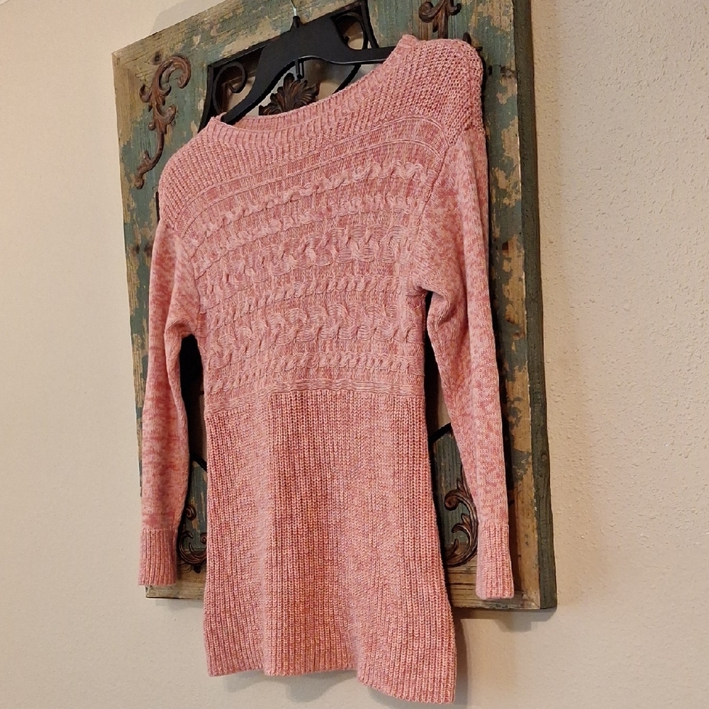 Christopher & Banks Pink Textured Sweater. Size Petite Small